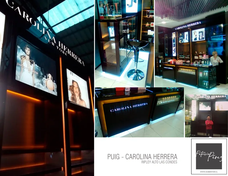 Lámina VIII: Carolina Herrera · Puig — Ripley Alto Las Condes. Diseño y fabricación Ambientar.