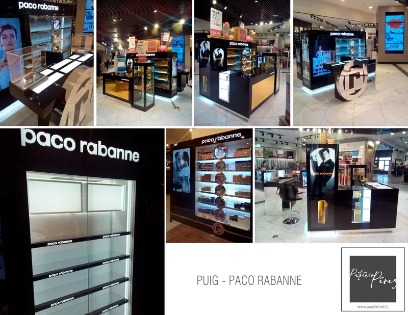 Lámina VII: Paco Rabanne · Puig. Diseño y fabricación Ambientar.